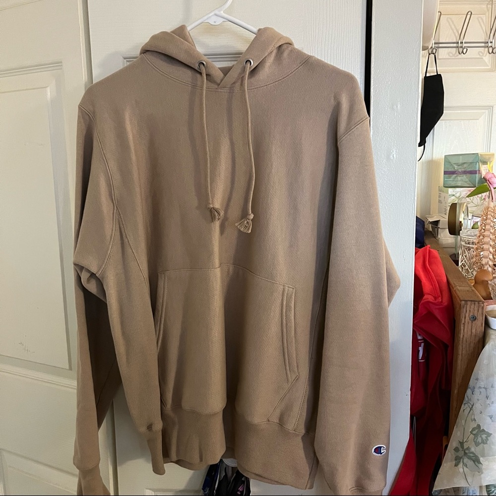 Tan colored Champion Hoodie